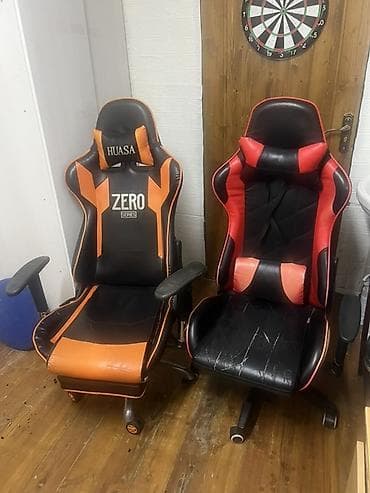 купить кресло для компьютера: Игровое кресло, Новый, С колесиками, цвет - Черный, Экокожа — 1