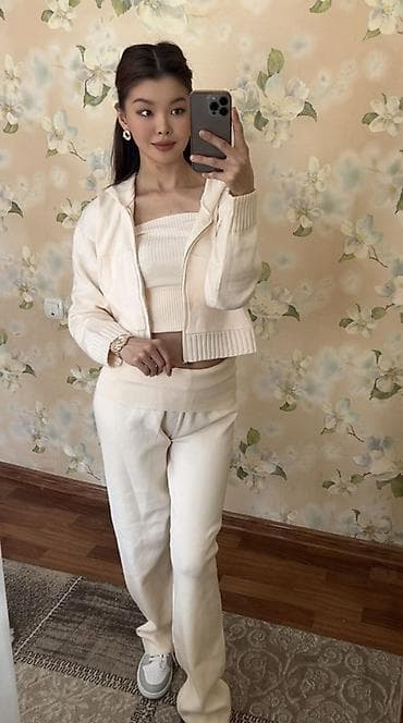 Айымдардын кийими: Трикотажные женские комплекты Вариант 1 – спортивно-уютный трикотаж — 2