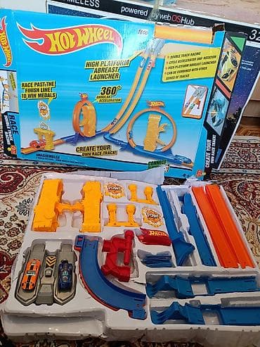 Детские аттракционы: Игровой набор трассы Hot Wheels: двойная гоночная трасса с петлями и — 6
