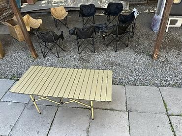 складные стулья для кемпинга: Аренда Складной кемпинговый комплект: стол + стулья - Комплект для — 1