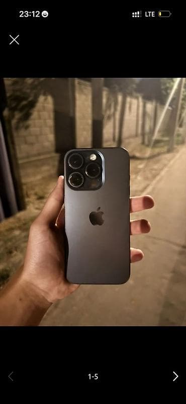 IPhone 15 Pro, Б/у, 128 ГБ, Pacific Blue, Чехол, Кабель, 82 % — 1