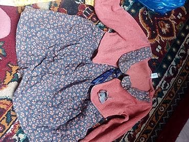 джинсовое платье в горошек: Комплект, цвет - Красный — 3