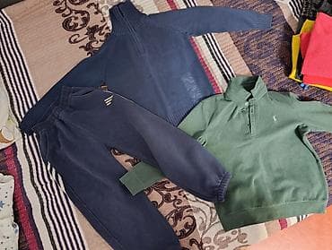 адидас спортивный костюм детский: Комплект, цвет - Серый, Б/у — 8