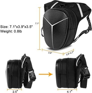 купить золотую цепочку в бишкеке: Модная Водонепроницаемая поясная сумка на бедра, черная универсальная — 3