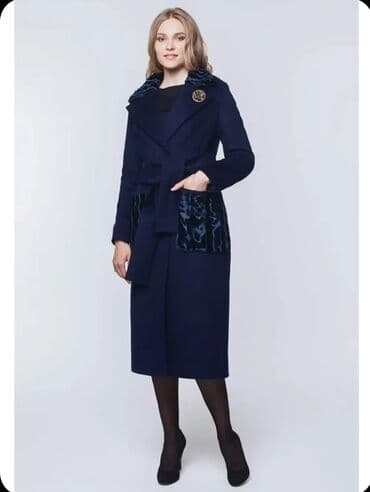 кошелек на пояс женский: Пальто, Классика, Зима, Кашемир, По колено, С поясом, L — 1