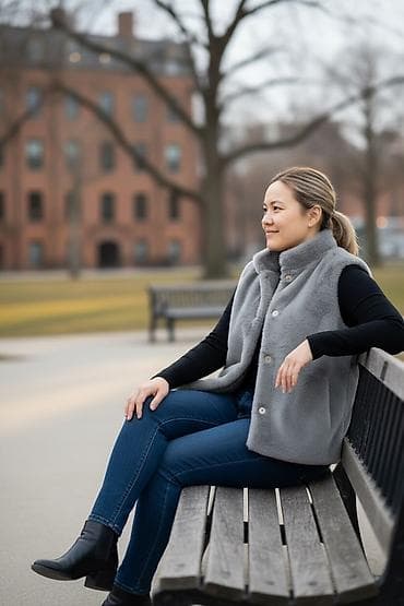 tech flis: Утепленный, Меховой, Осень-весна, Искусственный мех, Короткая модель, С карманами — 4