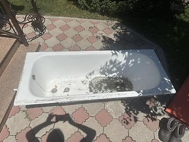 Дом и сад: Чугунная ванна прямоугольной формы с эмалированным покрытием — 3