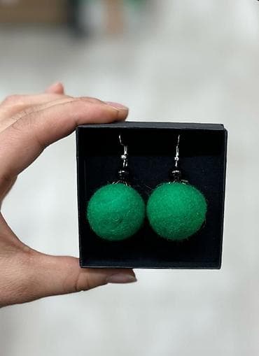 Серьги: Серьги из войлока Оригинальные серёжки из войлока. Войлочные — 2