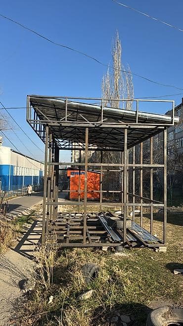 делаю навесы: Навес, Двускатный, Металл, Профнастил, Новый, Установка — 5