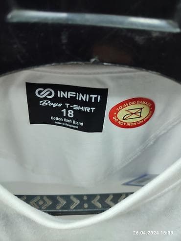 Баш кийимдер: Эркектердин футболкасы, XS, M, L, Infinity Lingerie, Жаңы, түсү - Ак, Өзү алып кетүү, Акылуу жеткирүү — 5