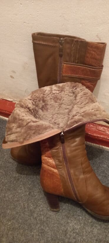 обувь для охоты: Сапоги натуральная кожа, натуральный мех. Размер 36. Отдам очень — 6