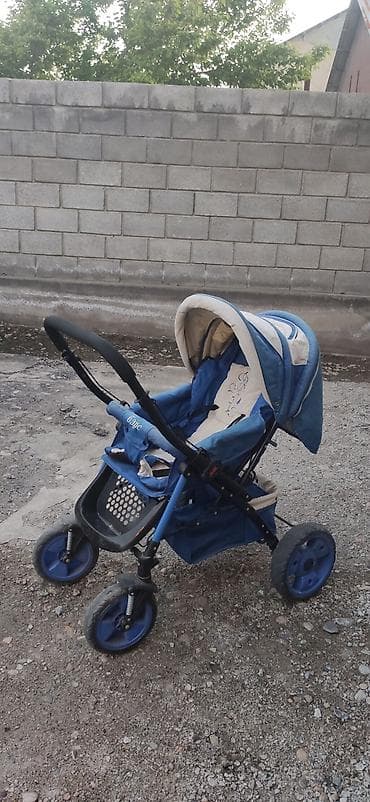 ретро коляски купить: Коляска, Другой бренд, цвет - Голубой, Б/у, Самовывоз, Платная доставка — 1