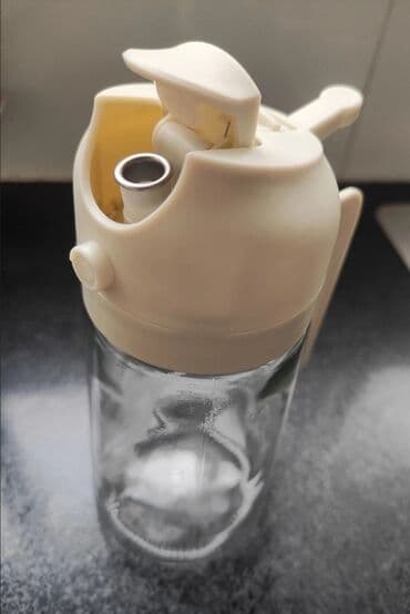 дозатор: Стеклянный распылитель для масла с ручкой и дозатором. Удобный — 2