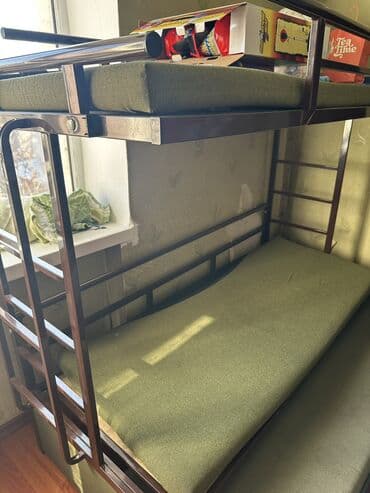 металлический кровать: Двухярусная ярусная металлическая кровать с мягкими матрасами — 3