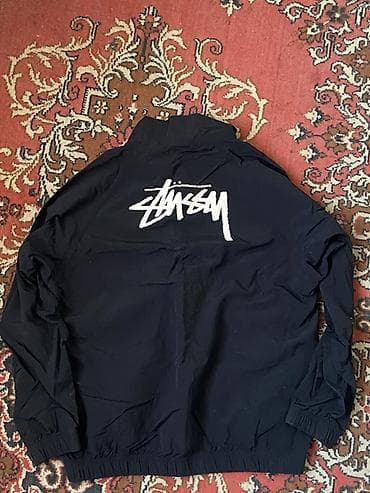 ветровки nike: Ветровка Nike x Stüssy, черная - Легкая куртка-ветровка с укороченной — 2