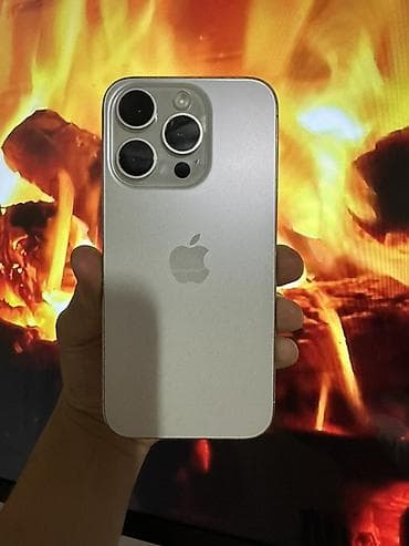 16 про цена бишкек: IPhone 15 Pro, Б/у, 128 ГБ, White Titanium, Защитное стекло, Чехол, 87 % — 1
