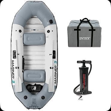 три рыбака: Надувная лодка Intex Mariner 3 Set 68373 Купить в Бишкеке — ПВХ лодка — 3