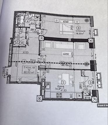 2026: 2 комнаты, 81 м², Элитка, 5 этаж, Готовая ПСО (под самоотделку) — 5