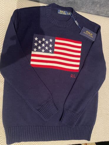 Мужской свитер, S, Polo Ralph Lauren, Новый, цвет - Синий, Бесплатная доставка — 1