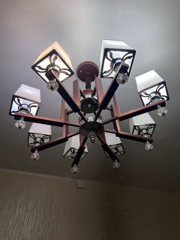 Люстра один стаканчик желтый из-за того что там стоит обычная at lalafo.kg Люстра один стаканчик желтый из-за того что там стоит обычная