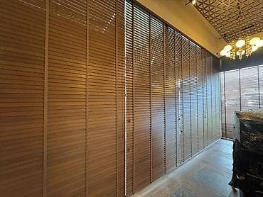 купить бамбуковые жалюзи: Деревянные горизонтальные жалюзи для панорамных окон - Материал — 1