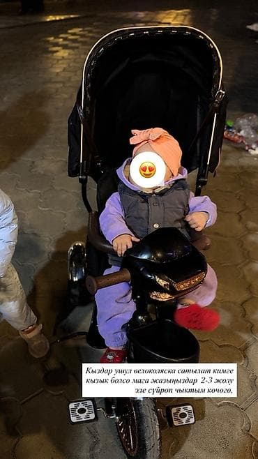 летний каляска: Детский трехколесный велотренажер‑коляска (трицикл) с родительской — 2