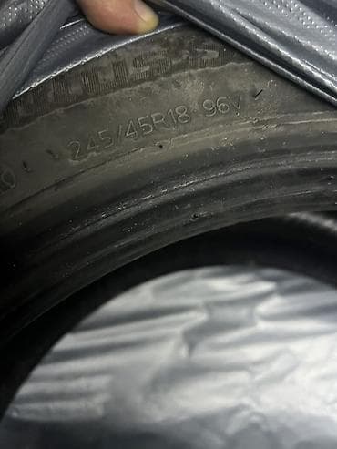 mercedes 221: Шины 245 / 45 / R 18, Лето, Б/у, Комплект, Легковые, Корея, Hankook — 1