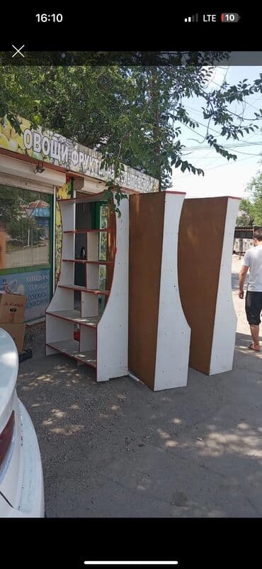 стеллажи для овощей и фруктов бу: Полка для магазина, Б/у, ЛДСП, Самовывоз — 1