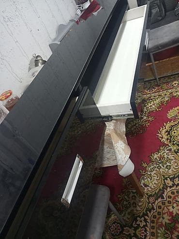 Комплектующие для мебели: Тумба и подставка для телевизора, Напольная, ЛДСП, цвет - Черный — 7