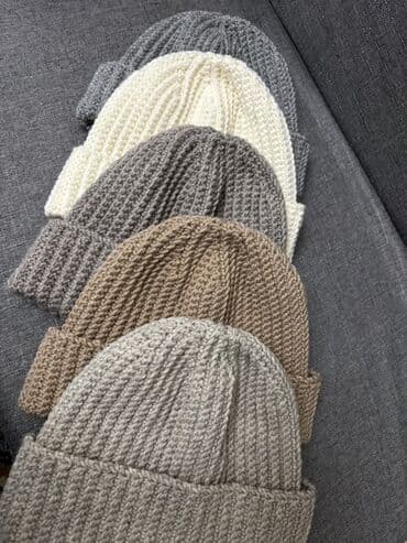 Головные уборы: Шапка, С ушками, Пряжа, Осень-весна, Вязаная модель — 3