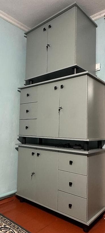 буфет шкаф советский: Модульный комод из ЛДСП серого цвета - Конфигурация: три — 2