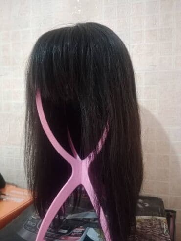 купить очки для зрения с накладками: Парик каре из тёмных прямых НАТУРАЛЬНЫХ ВОЛОС - Форма: классическое — 8