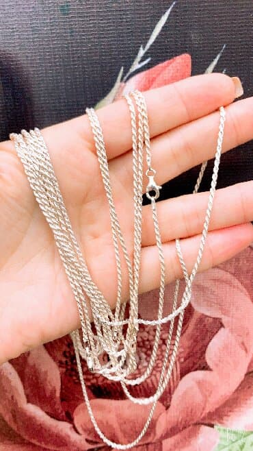 свадебное пышное платья с фатой: Новая цепь Веревка Турецкое Серебро 925 пробы Длина 45 см - 500 с — 1