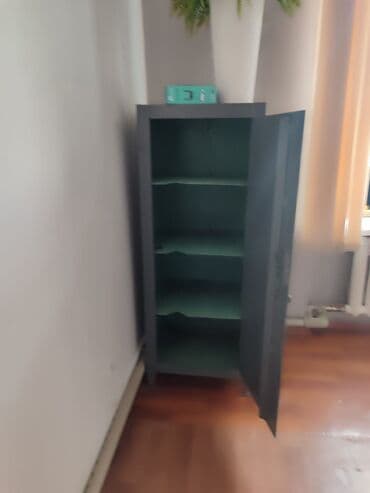 офисный шкаф: Комплект офисной мебели, Б/у, ДСП, цвет - Коричневый — 4