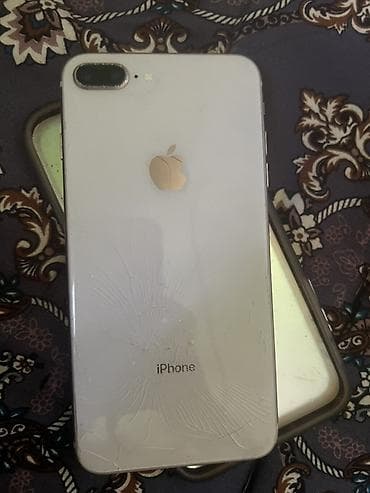 IPhone 8 Plus, Б/у, 64 ГБ, Белый, Чехол, 73 %