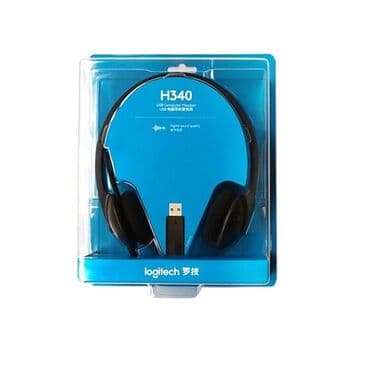наушники с микрофоном: Накладные, Logitech, Новый, Проводные, Для переговоров — 2