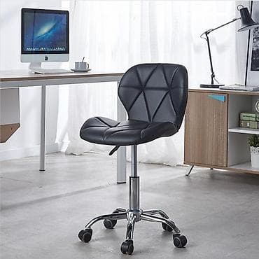 Офисное кресло, Новый, С колесиками, цвет - Черный, Экокожа, Самовывоз, Платная доставка