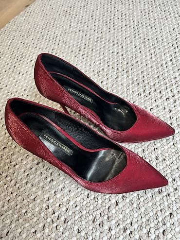 pull and beer: Женские туфли-лодочки Faiyiren - Цвет: глубокий бордовый/красное — 3