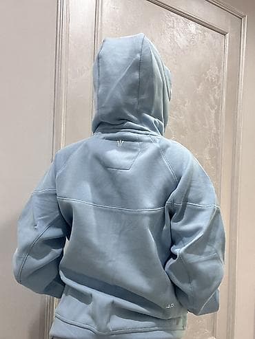 Толстовки, худи: Светло-голубое худи Nike - Цвет: небесно-голубой - Крој: свободный, с — 3