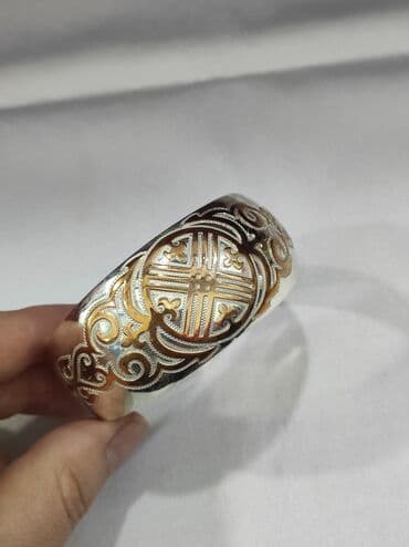 золотая лошадь цена: Серебряный Билерик "Тундук" Серебро 925 с напылением золото Без — 4