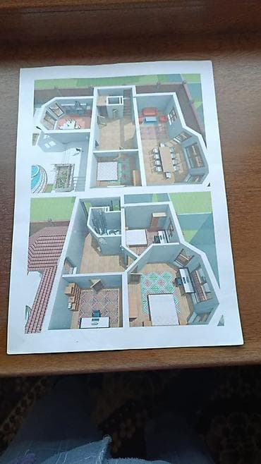 бекер уй: Двухэтажный дом с огороженным участком и коваными воротами угловое — 7