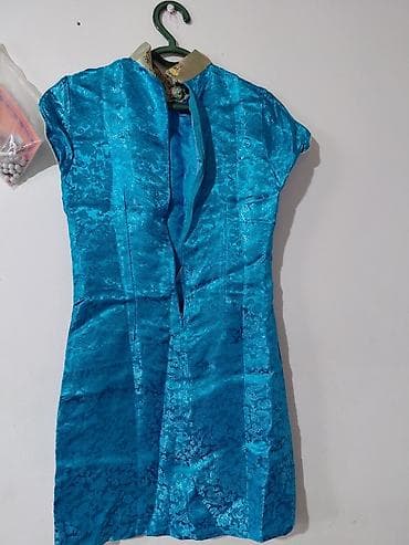 национальные: Детское платье, цвет - Голубой — 2