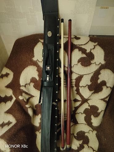 чехол кий: Бильярдный кий с чехлом - Разборный кий (2 части: турняк и шафт) — 1