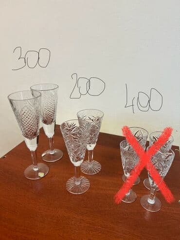 Продаю хрустальные бокалы и рюмки. Цены указаны на фото. Обмен не