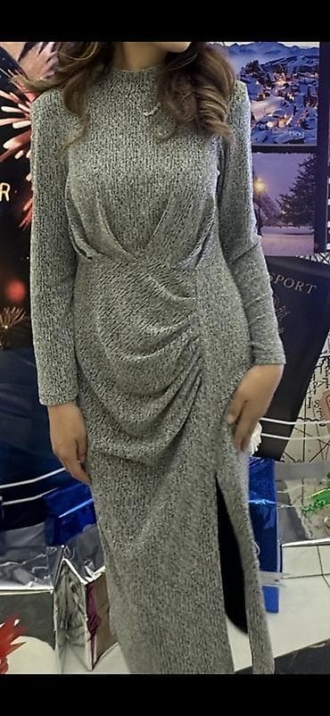 slim patch: Повседневное платье, Осень-весна, Длинная модель, Трикотаж, XS, M — 3