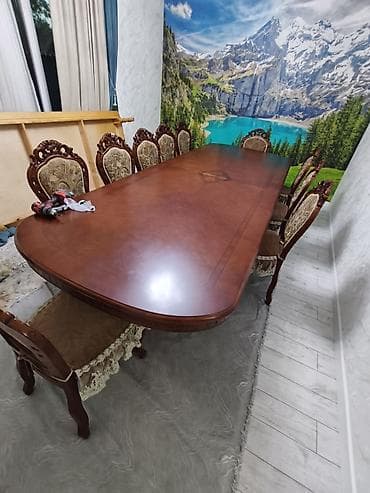 small table: Большой обеденный комплект в классическом стиле. - Стол овальной — 2
