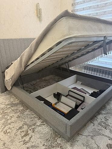 кровать двуспальная с ящиками: Двуспальная кровать, С ящиком для хранения, длина - 200 см — 3