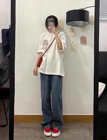 рванные джинсы: Джинсы, Прямые, Китай, Высокая талия, Стрейч, XL — 4