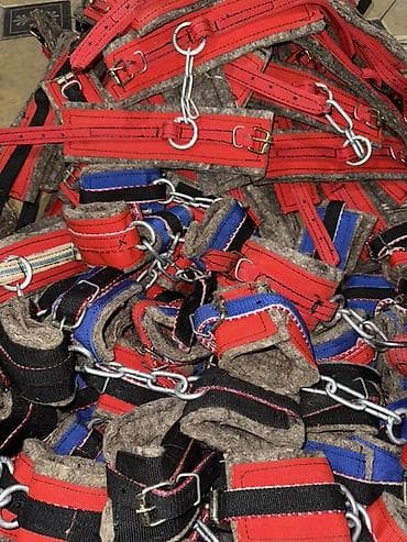 цепи для животных: Комплект мягких ремней и манжет для фиксации животных. В наборе — 1