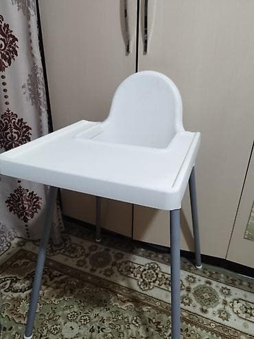 стулья для бара: Стульчик для кормления, Б/у, Ikea, Пластик, Трансформер, цвет - Белый, Самовывоз — 2
